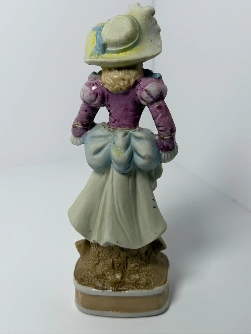 Vintage Hand-Painted Bisque Victorian Couple Figurines Manufactured in Japan 8”